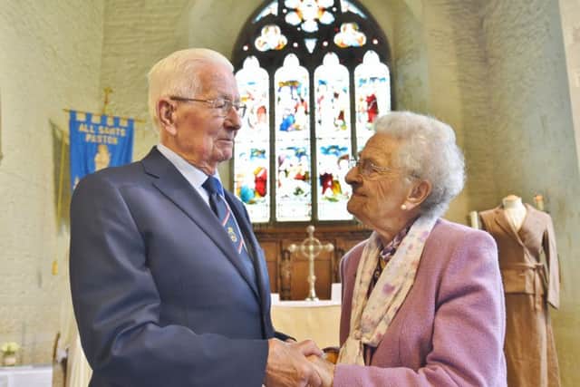 Renewing of wedding vows at Paston Church. Eddie and Dorothy Hall (71 years of marraige) EMN-170105-192054009