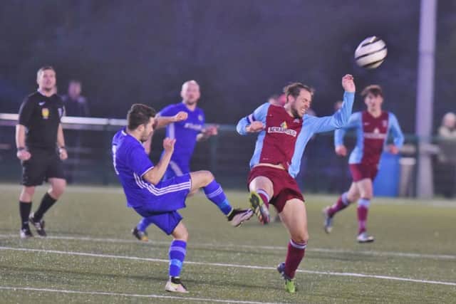 Action from Peterborough Sports' Hinchingbrooke Cup Final win over Deeping Rangers.