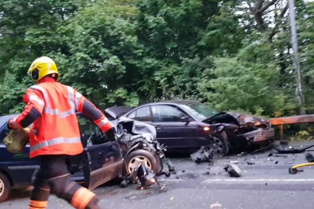 The scene of the crash on Topmoor Way