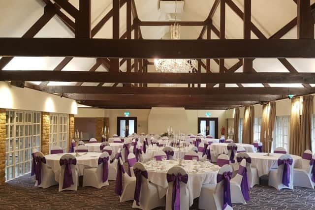 The revamped grand ballroom at the Haycock Hotel.