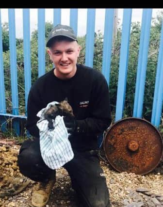 One of the Dalrod team with the rescued baby fox i5jeyx2s9uH8_WRl3iLW