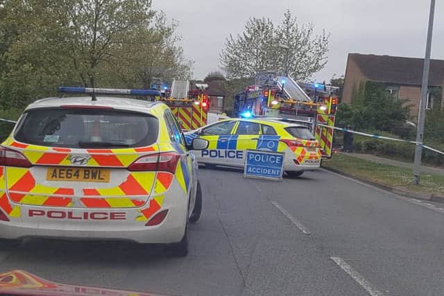 The scene of the crash in  in Orton Goldhay. Photo:  George Thanickal