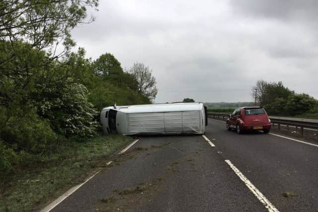 The scene of the crash. Photo: @roadpolicebch