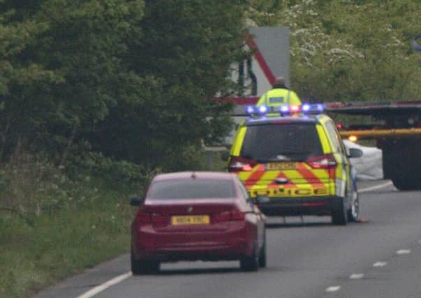 EMERGENCY services at the scene of a serious collision on the A605 at Elton, near Peterborough. Two fatalities have been confirmed and two people have suffered serious injuries.,
A605, Peterborough
07/05/2017. 
Picture by Terry Harris. THA