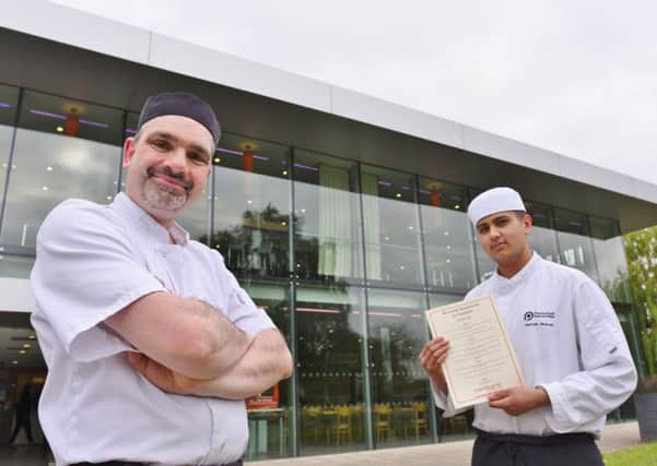 Riverside Restaurant by Ventures at the Key Theatre. Chef Andrew Woodbine with  Harnek Dharar