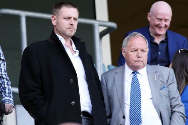 Posh director of football Barry Fry (right) with chairman Darragh MacAnthony.