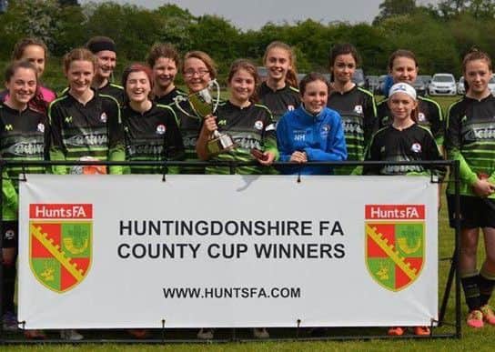 Yaxley Under 13 girls after a final success.