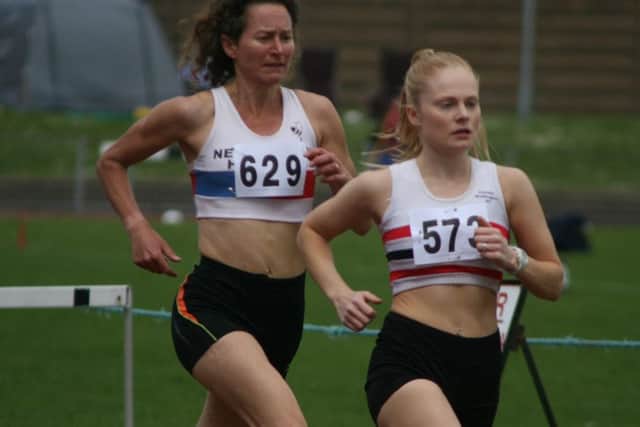 Philippa Taylor (left) was in fine form at the Eastern Track & Field League meeting.