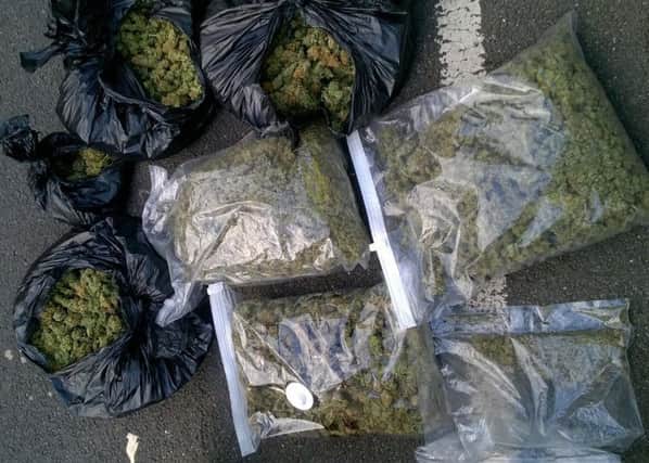 Some of the cannabis seized by police