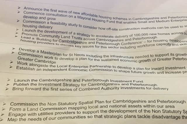 Some of the mayor's 100 day commitments