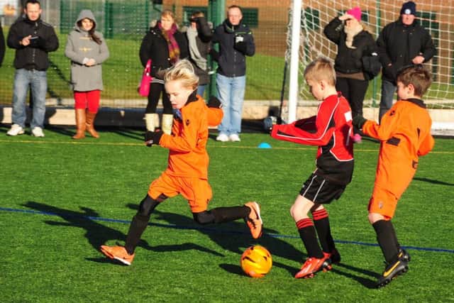 Youngsters in action at the Grange.