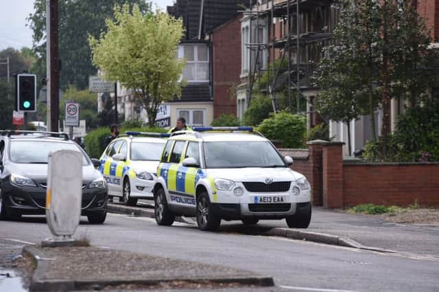 Police at the scene in Lincoln Road
