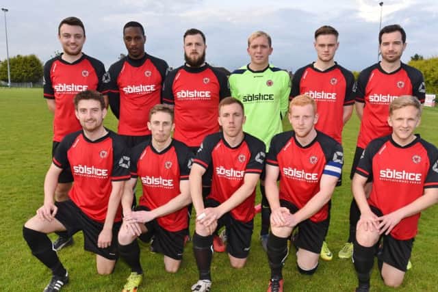 The Netherton United team ahead of their President's Shield Final defeat at the hands of Pinchbeck. Photo: David Lowndes.