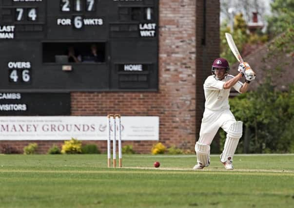 Clinton Bricker during his innings of 92 for March against Waresley.