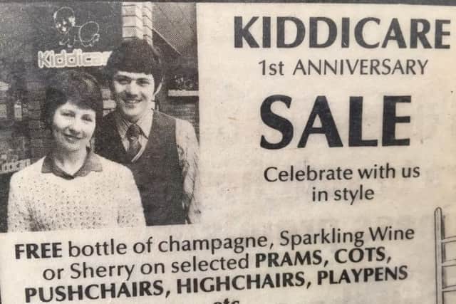 Advert for first anniversary sale at Kiddicare.