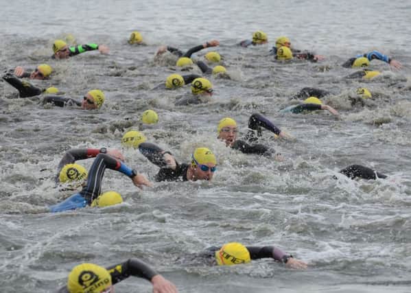 Action from the Monster Racing triathlon at Peterborough City Rowing  Club.