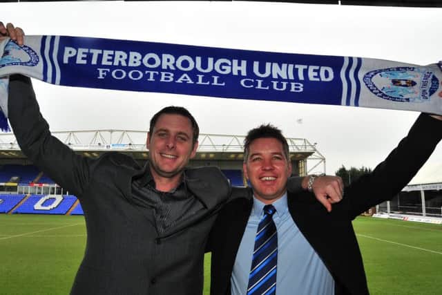 Posh chairman Darragh MacAnthony and manager Darren Ferguson pictured together at Posh in 2011.