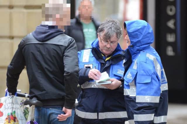 A fixed penalty notice handed out on Bridge Street