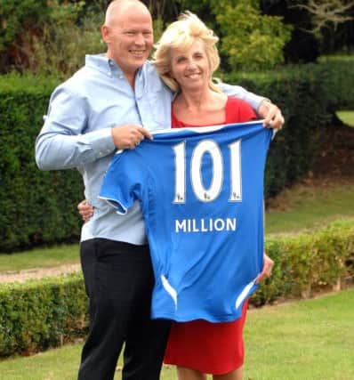 Euro Millions lottery winners of Â£101 million from Wisbech 
Dave Dawes and Angela Dawes ENGANL00120111110180100