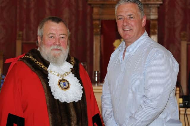 Cllr John Fox with David Sanders