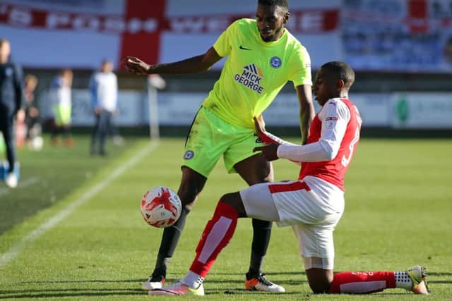 Hayden White (left) has left Posh for Mansfield.