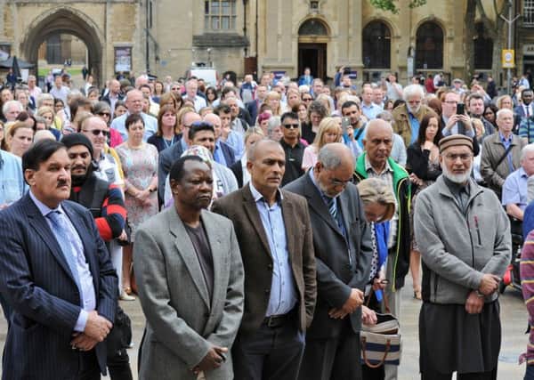 A minute's silence at Cathedral Square for the Manchester terror attack