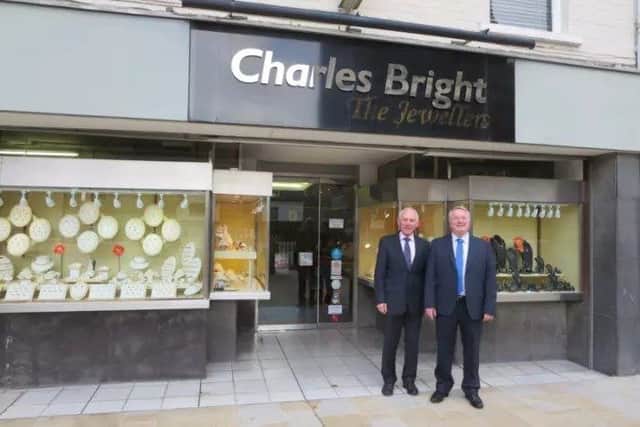 Roger Aron and Kevin Roberts before the closure of Charles Bright last year