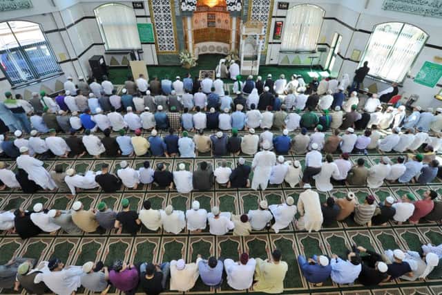 Friday prayers at  Faizan-e-Madina Mosque -- collections for mosque and Manchester Fund EMN-170526-155233009