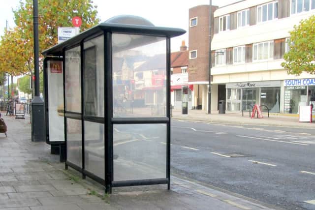A bus shelter