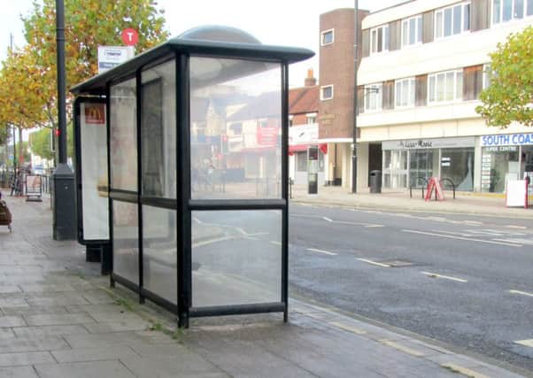A bus shelter