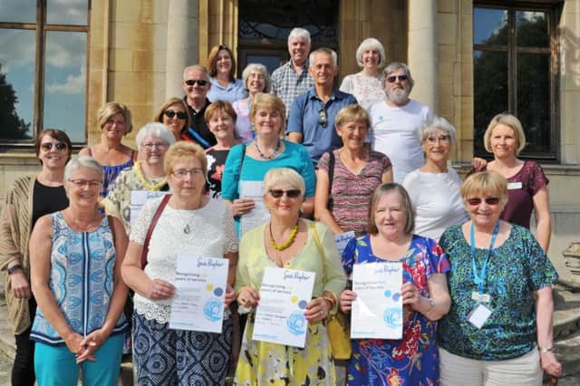 Sue Ryder Care long service awards at Thorpe Hall. Group of recipiants EMN-170106-192023009