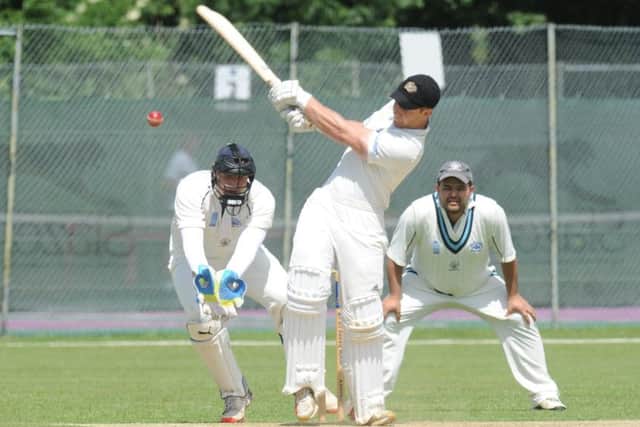 Lewis Bruce pictured during his knock of 62 not out for Town against Rushden. Picture: David Lowndes