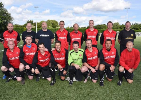 The victorious Netherton United Veterans team.