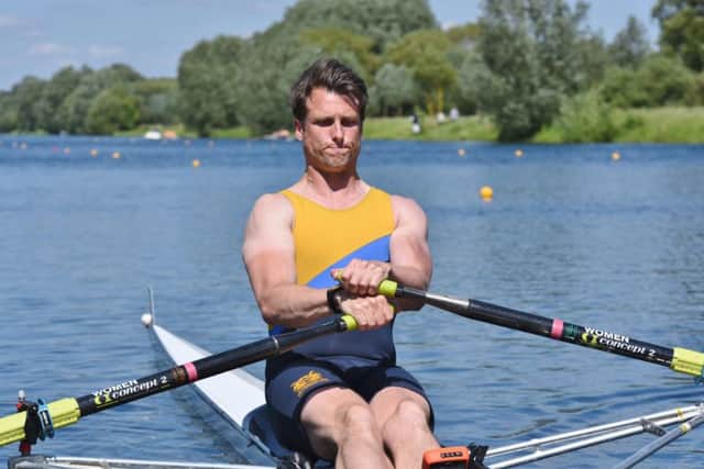 Damen Sanderson won the Men's Novice single sculls on Sunday.