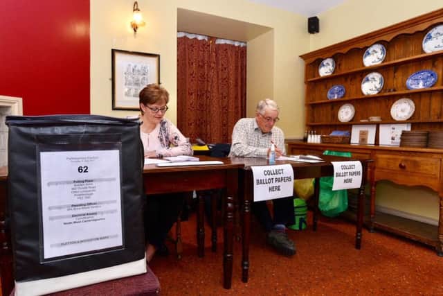 Not your average polling station - this one's at The Botolph Arms pub in Oundle Road