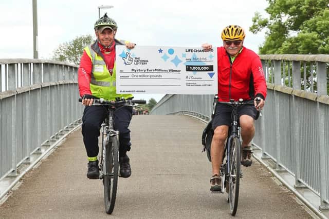 The National Lottery has called in St Neots Rangers, Sustrans Leisure Cycling Group, to help Â‘pedalÂ’ the urgent news of the missing Â£1,000,000 EuroMillions UK Millionaire Maker winner from Huntingdonshire.