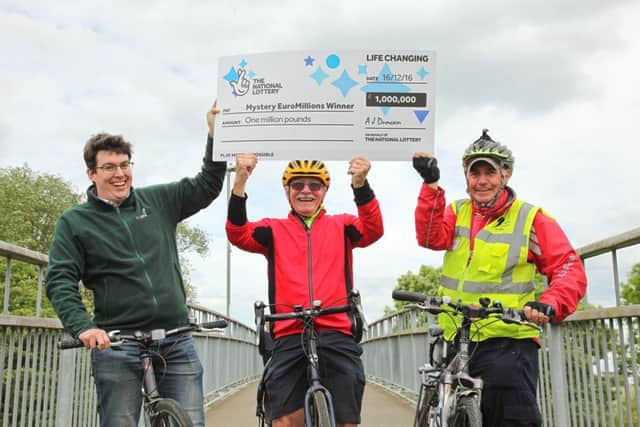The National Lottery has called in St Neots Rangers, Sustrans Leisure Cycling Group, to help Â‘pedalÂ’ the urgent news of the missing Â£1,000,000 EuroMillions UK Millionaire Maker winner from Huntingdonshire.
