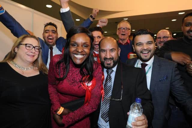 Fiona Onasanya with Labour supporters