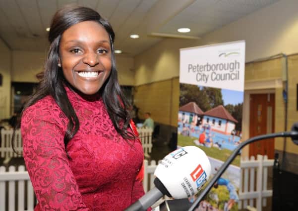Elections 2017. The count at the East of England Arena. Fiona Onasanya, labour candidate