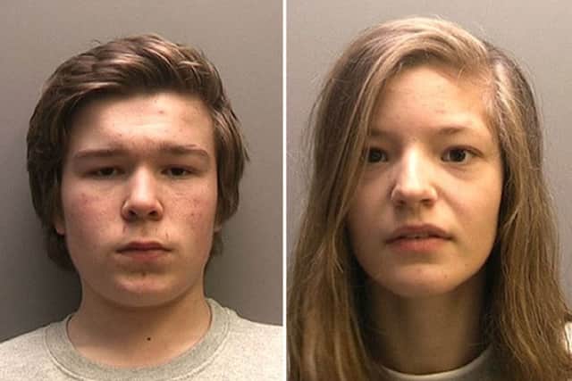 Photo issued by Linconshire Police of Lucas Markham and  Kim Edwards, believed to be Britain's youngest double murderers, who can now be named as the two 15 year olds who were convicted of murdering Edwards' mother and sister in Spalding.