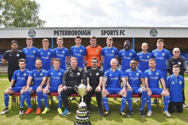 Jimmy Dean with his all-conquering Peterborough Sports team.