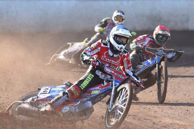 Panthers rider Simon Lambert is believed to have broken his wrist against Berwick.