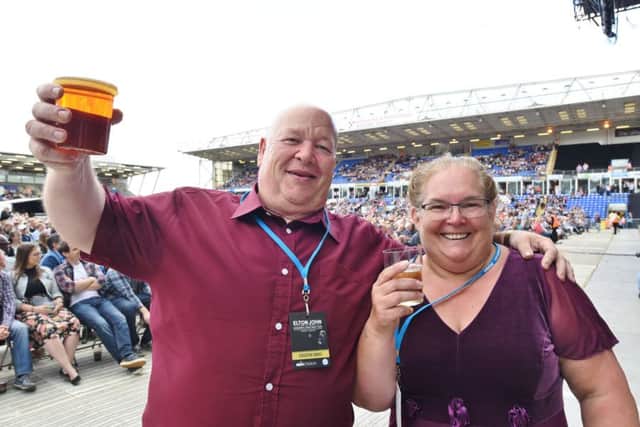 Elton John concert at the ABAX Stadium. Dave and  Marcina Coulson celebrate their 6th wedding anniversary at the concert. They were married at London Road EMN-171106-214001009