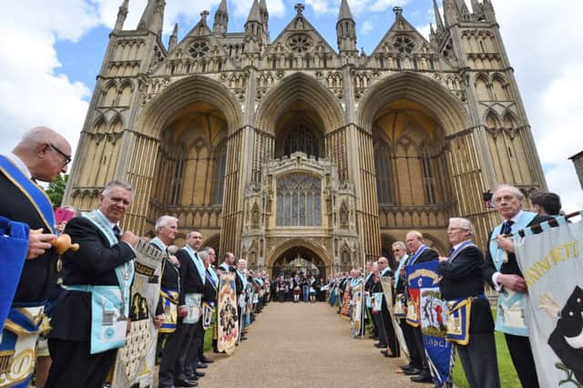 Freemasons  Grand Parade from Town Hall to Peterborough Cathedral EMN-171106-213258009