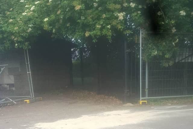 The Eastfield Cemetery gates have also been damaged. Photo Melanie Murray