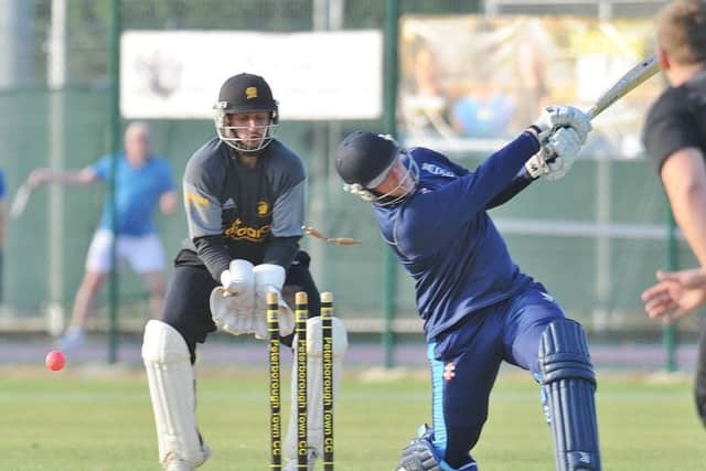 Bourne's Tom Dixon  is bowled by Taylor West  for 22. Picture: David Lowndes