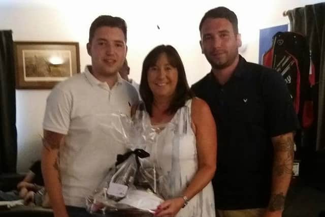 Almost 100 golfers took part in the annual Daniel Markillie Memorial Day competition at Gedney Hill, which raised over Â£3,000 for charity.  Fittingly the ladies competition was won by Daniels mum, Kim Markillie, who is pictured with sons Alex and Stefan..