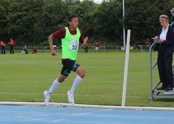 Karim Chan in action at last year's National Disability Championships at which he won four gold medals.