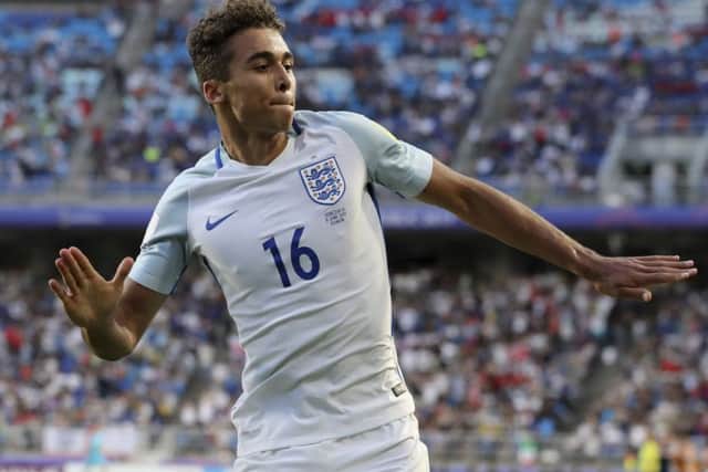 England's Dominic Calvert-Lewin celebrates after scoring the only goal in the World Under 20 Cup Final.