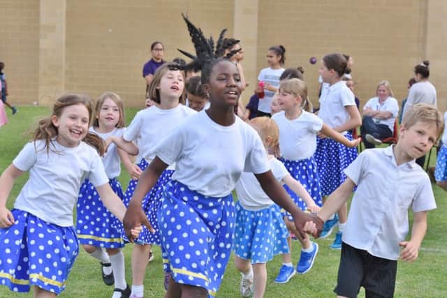 Schools country dancing event at The Peterborough School. The  Castor  School dancers EMN-170616-091548009